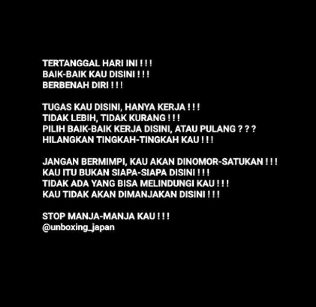 Tangkapan layar akun Unboxing Japan. (Instagram @unboxing.japan)